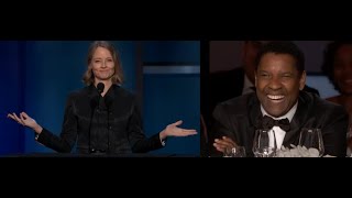 Discurso de Jodie Foster para Denzel Washington. Él quiere que tú también seas grande.
