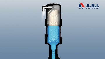 Animation: A.R.I. S-050L Automatic Air Release Valve in operation