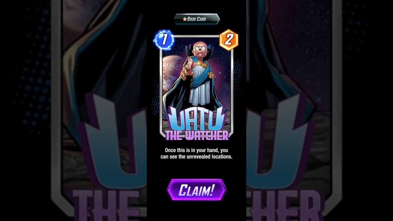 MARVEL SNAP Mystery Card Unlocked  UATU The Watcher 