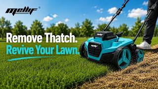 Mellif 2-in-1 Dethatcher & Scarifier | Give Your Lawn a Fresh Start