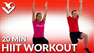 20 Min Cardio HIIT No Equipment Workout Weight Loss - Full Body HIIT without Equipment at Home