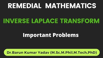 Inverse Laplace Transform | Remedial Mathematics | inverse | Part 6 | #barunmaths #pharmd