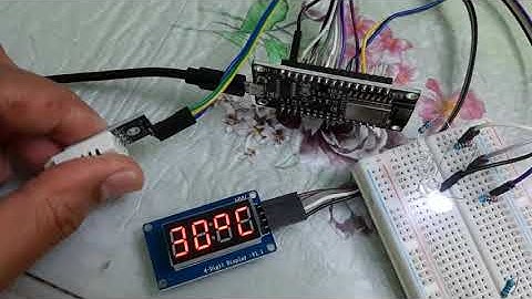 Nodemcu dht22 7 segment led