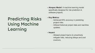 Predictive Risk Management in Projects Using Machine Learning