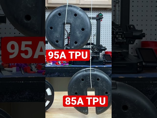 95A TPU vs 85A TPU Filament #3D Printing #Short class=