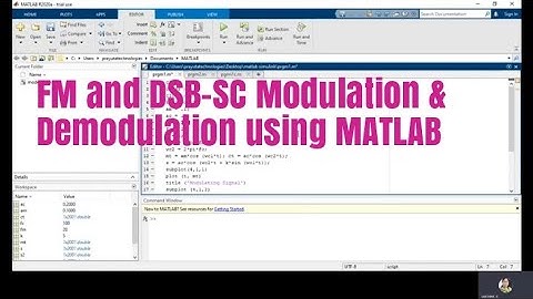 FM and DSBSC Modulation and Demodulation using MATLAB
