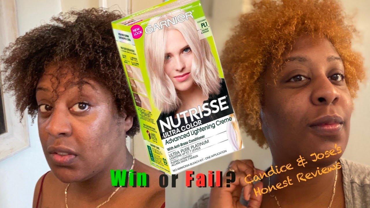 Bleaching my hair Garnier Nutrisse on Natural Hair Review 4c YouTube