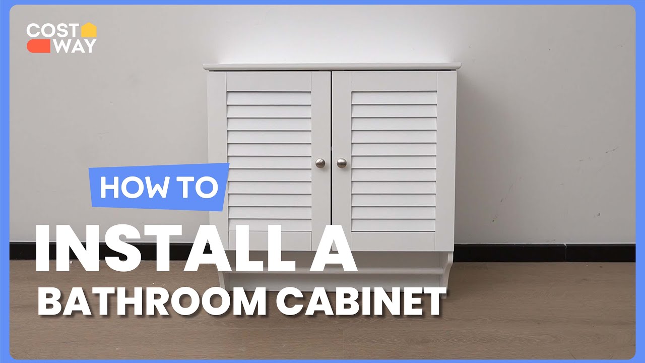 How to Install the Bathroom Medicine with Height Adjustable Shelf JV10125 costway 