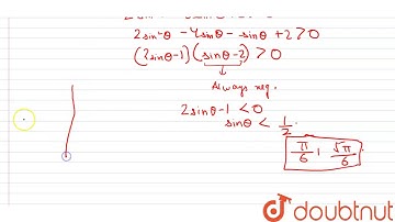 The set of values of `theta` satisfying the inequatioin `2sin^(2)theta-5sintheta+2 gt 0,