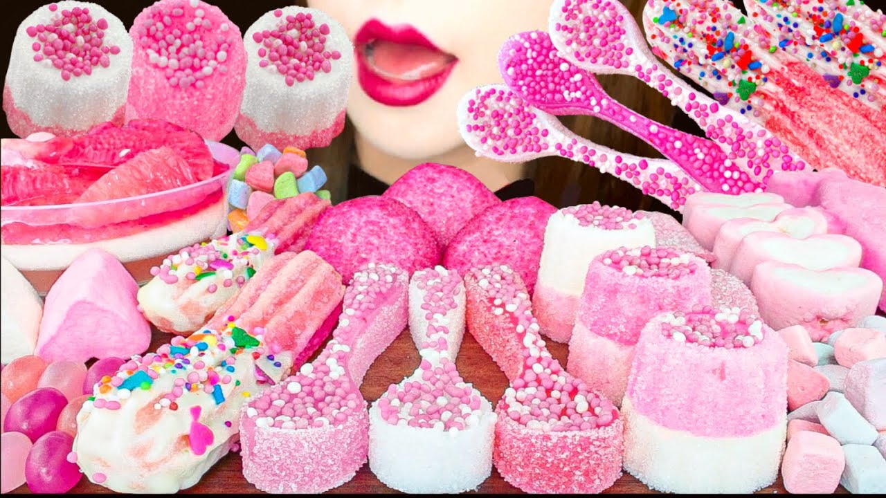 【ASMR】PINK DESSERTS🌸MUKBANG 먹방 食べる音 EATING SOUNDS NO TALKING