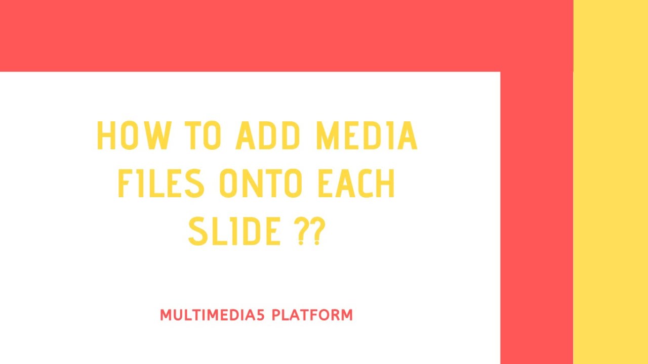 How to add media files onto each slide ?? - YouTube