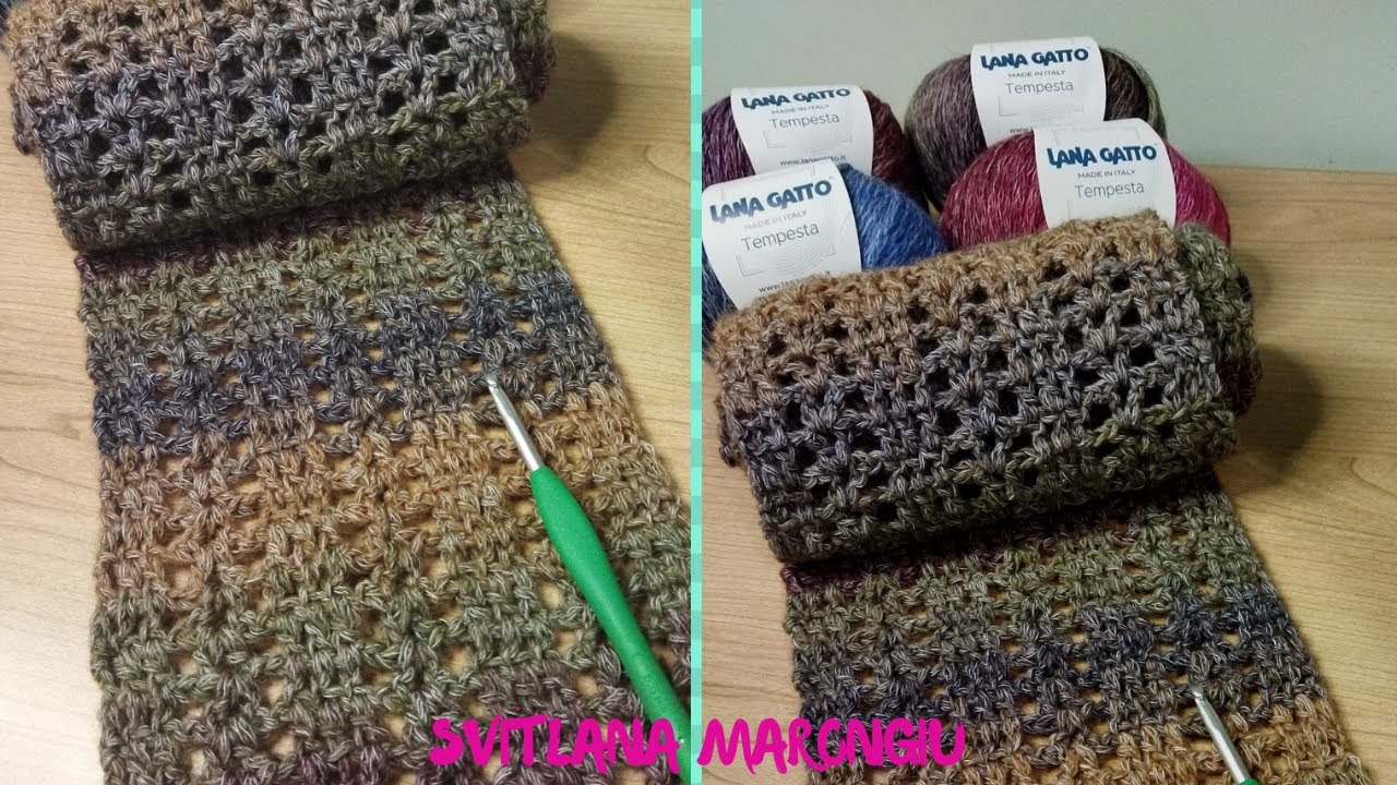 tutorial sciarpa uncinetto