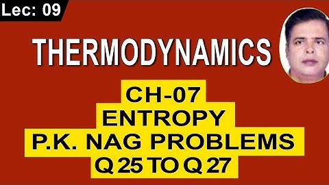 PKNAG PROBLEMS Q25 TO Q27 OF Chapter 7 On Entropy|Thermodynamics  For  Both GATE And ESE |