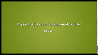 Plain Paper Meaning Wordogram