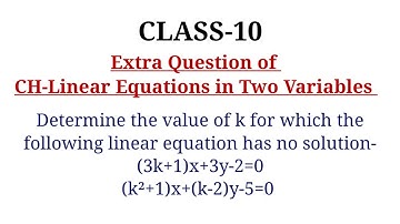 Determine value of k for which following equations have no solution(3k+1)x+3y-2=0,(k²+1)x+(k-2)y-5=0