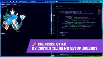 🚀 Ebenezer Qtile: My Custom Tiling WM Setup Journey | Fully Customized Linux Desktop 🖥️🎨