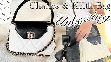 Unboxing Charles And Keith bag ✨/ Arwen Quilted Braided-Strap Top Handle Bag 🐼/ Janny🌸♥️
