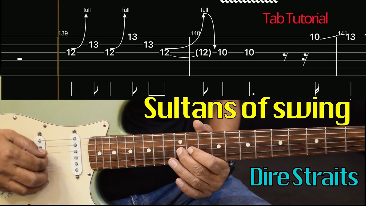 sultans of swing/dire straits/Mark knopfler/ First solo slow tempo