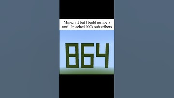 (864) Minecraft but I build numbers until I reached 100k subscribers #minecraft #minecraftshorts