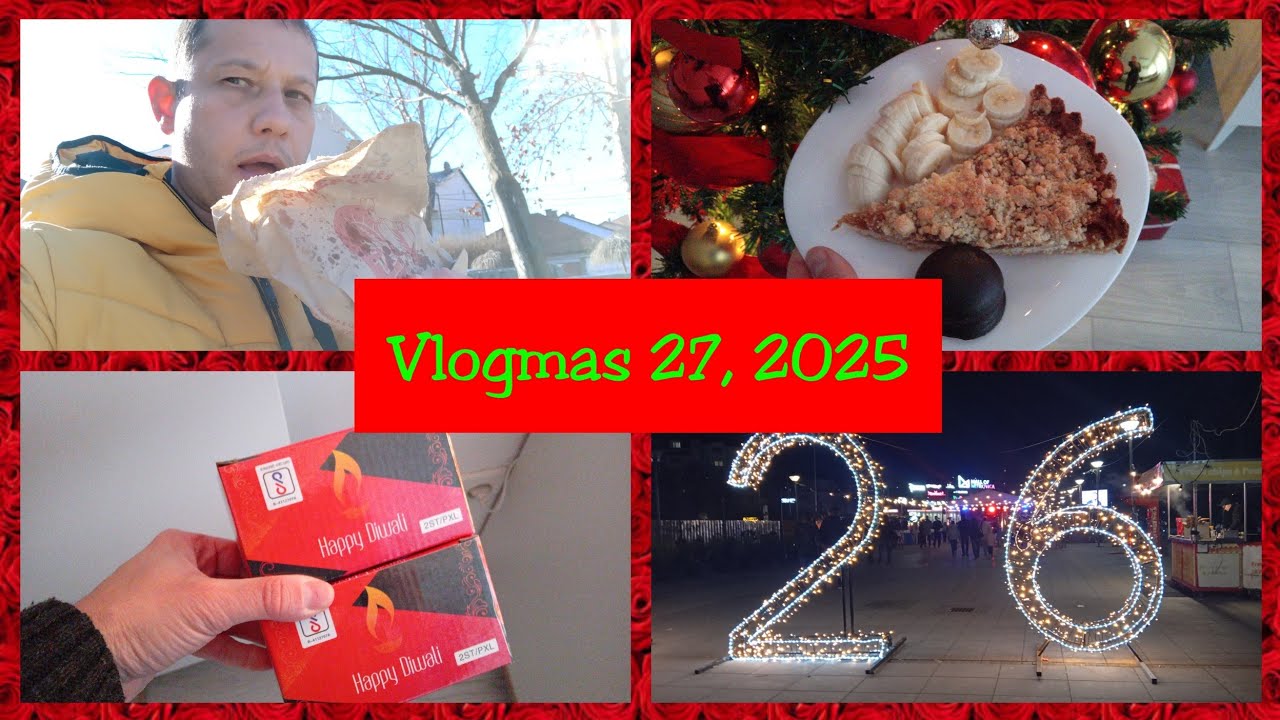 🎅🏻Vlogmas 27, 2025 |A Delicious Pizza /Lights For St. Valentine's Day /Festive Desserts /Party City