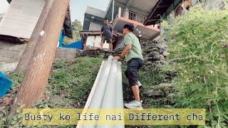 Papa👴 Ama lai help garnu Ghar gako Daju r Mo# Busty ko life nai Different cha#funny#sunnyday#tired#