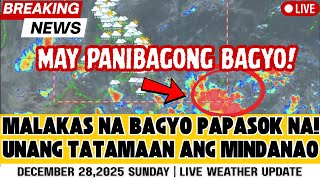 December 28,2025 Sunday Sunod Na Bagyong Papasok Namataan Sa Mindanao