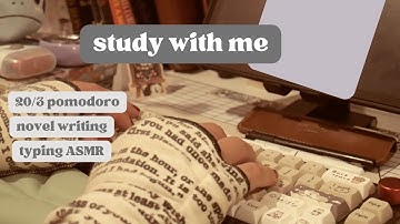 20/3 study with me summer days 🌻 epomaker th66 pro 🩶 novel writing