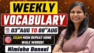 Information Weekly Vocabulary Revision | 03rd Aug - 08th Aug | The Hindu Editorial | English | Nimisha Bansal Guide