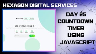 Day 25: Countdown Timer using HTML, CSS, and JavaScript - Build a Dynamic Timer from Scratch