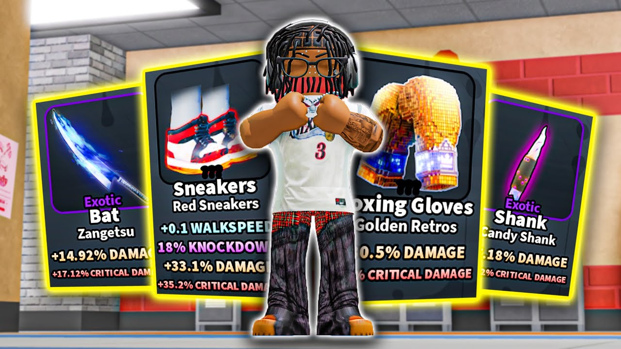 Использование ВСЕХ видов оружия в Roblox: бой в школе