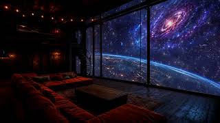 Spaceship Window Ambience | Relaxing Cosmic Hum & Galaxy View for Deep Concentration