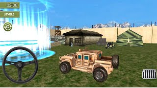 trò chơi lái xe tải quân đội _ xe tải chở hàng _ Army truck driving  cargo truck _ android gameplay screenshot 1