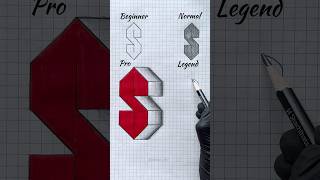 How To Draw 3D S Letter
