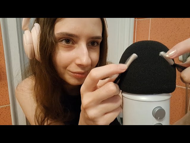 Playing around with foam cover for blue yeti (scratching, mic covering etc.) ASMR