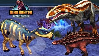 Кархарадонтозавр Пилозубый, Желтая Смерть, Цеп и конец 6 региона DINO HUNTER DEADLY SHORES