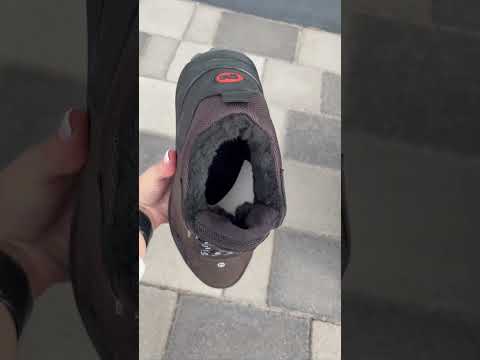 Ботинки зимние Merrell мужские кожаные спортивные кроссовки мерелл с мехом, видео 1
