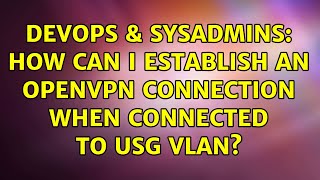 DevOps & SysAdmins: How can I establish an OpenVPN connection when connected to USG VLAN?
