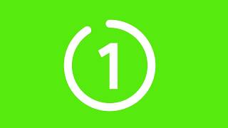 Countdown 10S, 20S, 30S, 60S Green Screen Magic Green Screen
