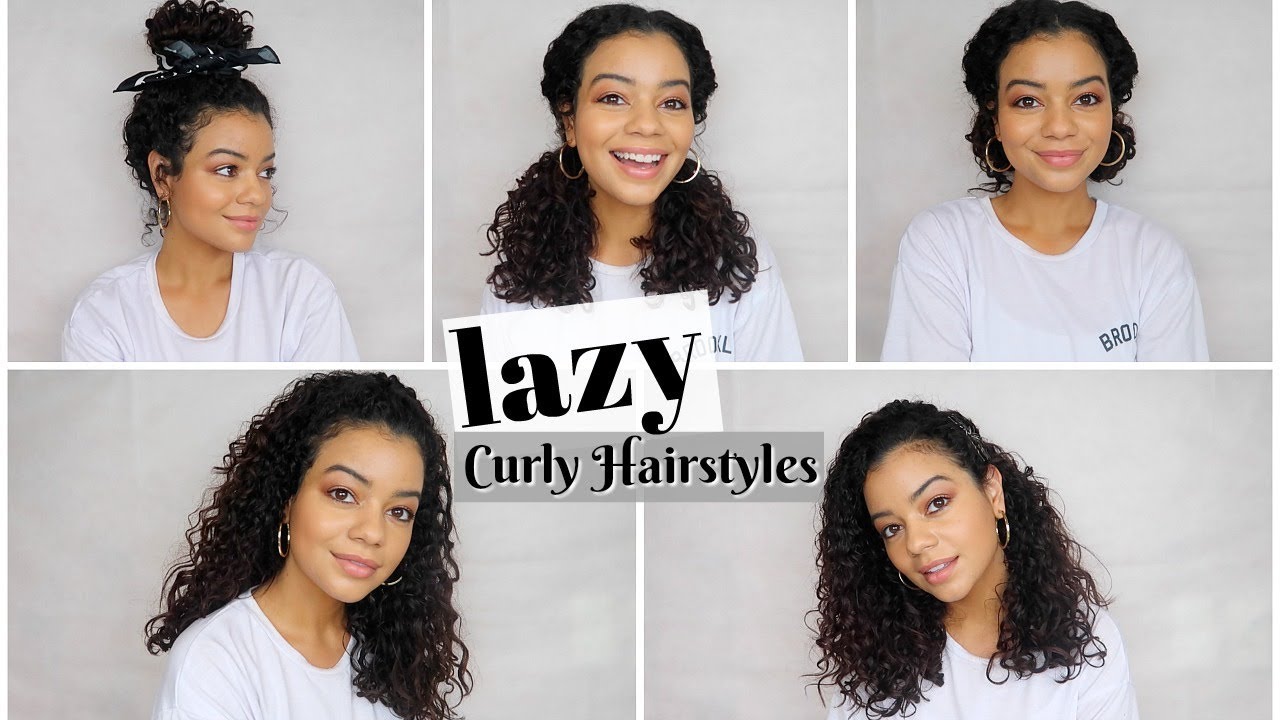 EASY CURLY HAIRSTYLES - YouTube