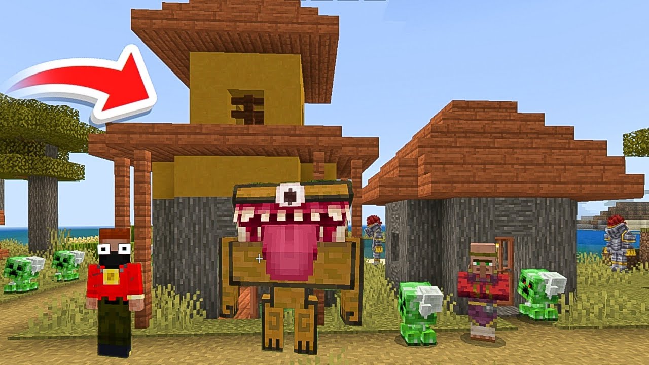 I,m Survived Haunted Village in Minecraft With Creatures 