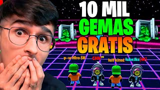 SALAS COM GEMAS GRATIS!!! 10 MIL GEMAS VAO SER DESTRIBUIDAS no Stumble guys ao vivo