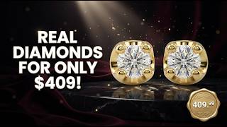 Luxuriant Lab Grown Diamond Stud Earrings 14K YG 0.20 ctw