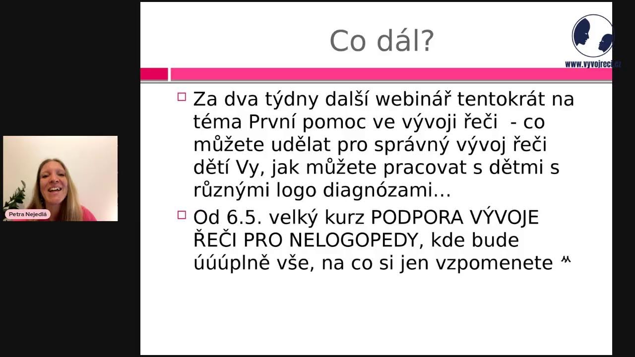 Webinář Kdy a jak doporučit rodičům logopedii