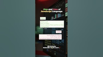 Pros & Cons of JS - #shorts #shortsfeed