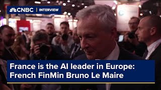 French Finance Minister Bruno Le Maire says France is the AI leader in Europe
