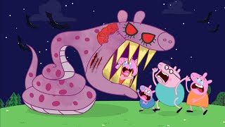 Peppa Pig turns into Zombie Snake  Peppa pig funny animation #21