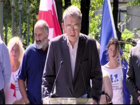 ჯანდაცვის მინისტრმა დღეს  ონის ცენტრში შეკრებილ მოსახლეობას მიმართა