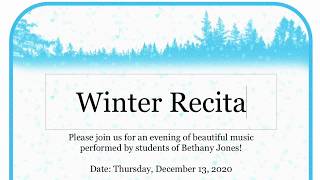 Winter Recital Program Template - Editable