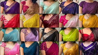 Latest Short Sleeve Blouse Designs For Fancy Sarees Short Sleeve Blouses For Party Wear Sarees