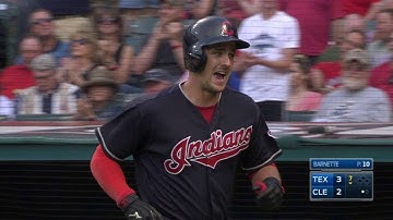 TEX@CLE: Chisenhall crushes a two-run shot to right